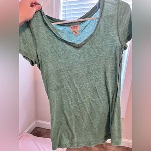 Green V-Neck Tee